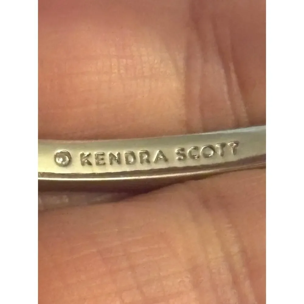 Kendra Scott Silver Tone Hinged Bangle 6.25”